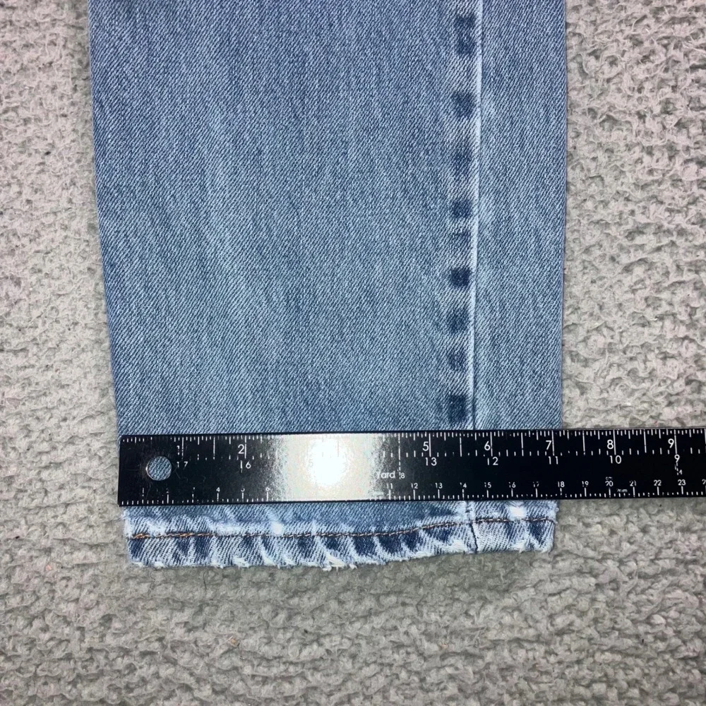 Levi 505 Straight Leg Jeans Mens 30x32 Blue Grunge Distressed Work Fit 30x30.5